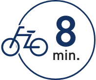 自転車 8 min